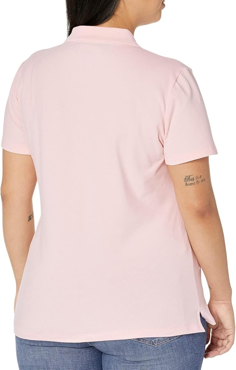 Tommy Hilfiger Women's Solid Short-Sleeve Polo Top MSRP $45