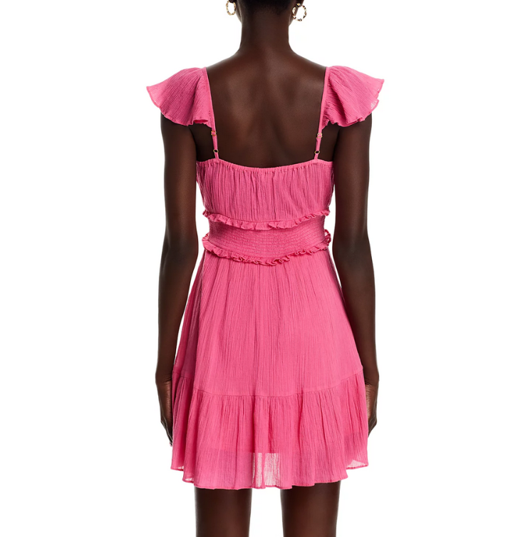 LoveShackFancy Ivella Flutter Sleeve Dress MSRP $275