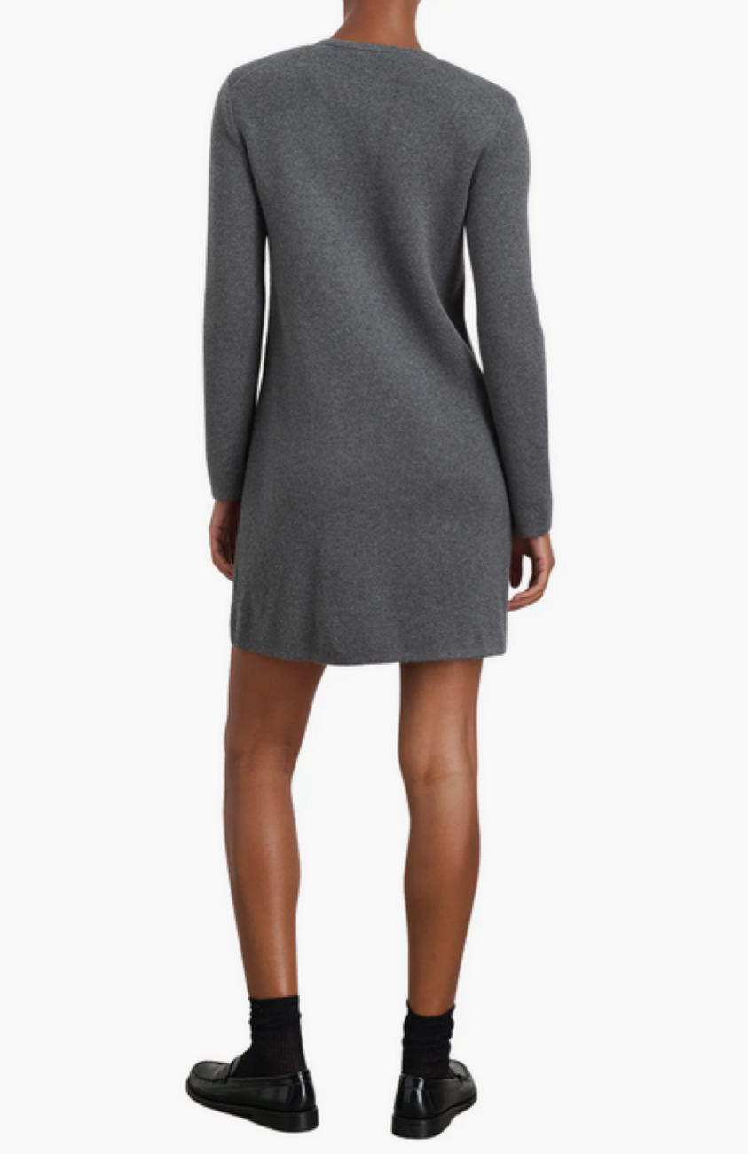 Alex Mill Stella Long Sleeve Cotton & Cashmere Knit Mini Sweater Dress MSRP $275