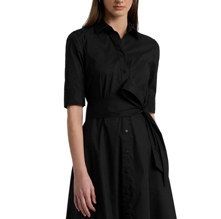 Lauren Ralph Lauren Petite Belted Shirt Dress MSRP $145