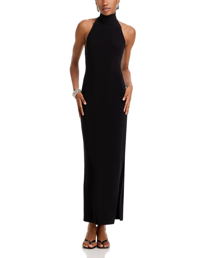 Norma Kamali Side Slit Halter Gown MSRP $225