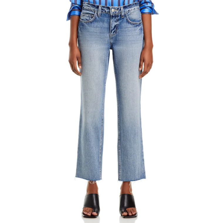 L'AGENCE Milana Mid Rise Straight Jeans MSRP $285