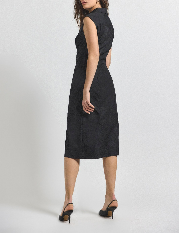 Derek Lam Nera Ruched Button Down Dress MSRP $395
