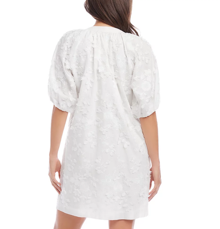 Karen Kane Embroidered Tassel Shift Dress MSRP $188