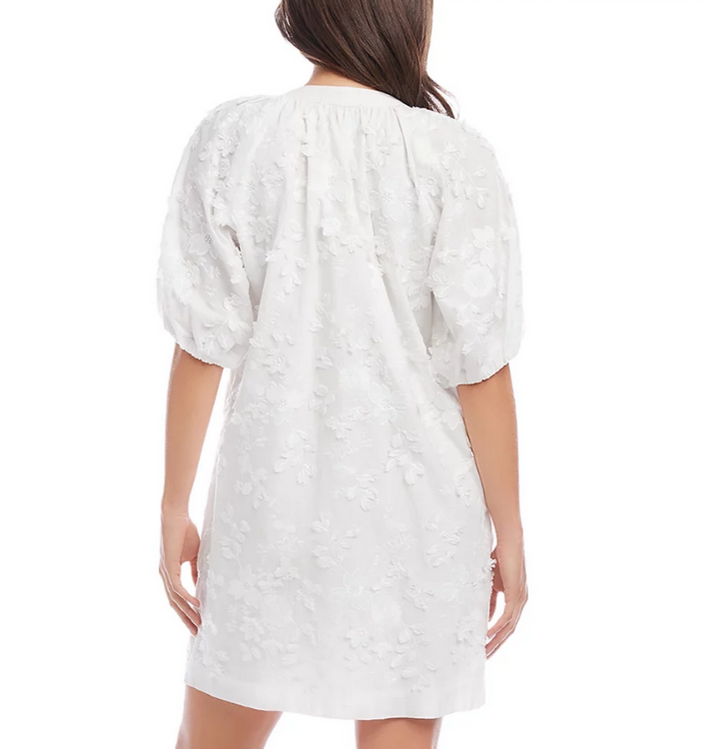 Karen Kane Embroidered Tassel Shift Dress MSRP $188
