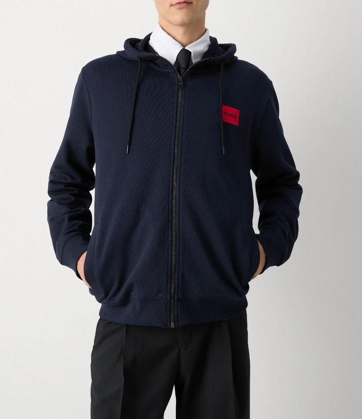 Hugo Daple French Terry Zip Front Hoodie MSRP $128