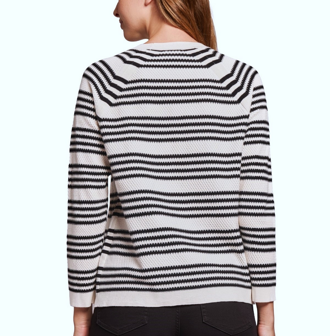 Jones New York Striped Raglan-Sleeve Sweater  MSRP $89