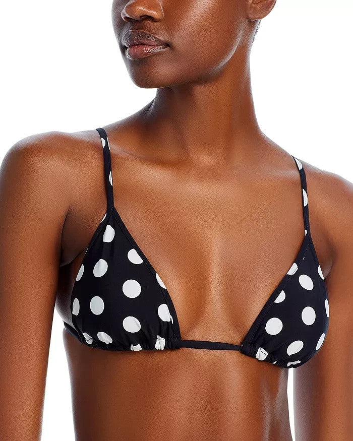 AQUA Polka Dot Triangle Bikini Top MSRP $58