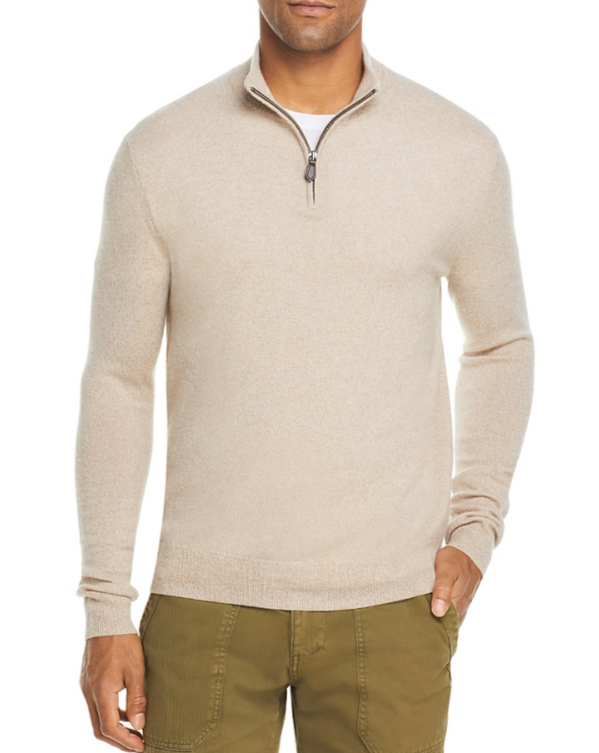 The Men Store Cashmere Half-Zip Sweater MSRP $228