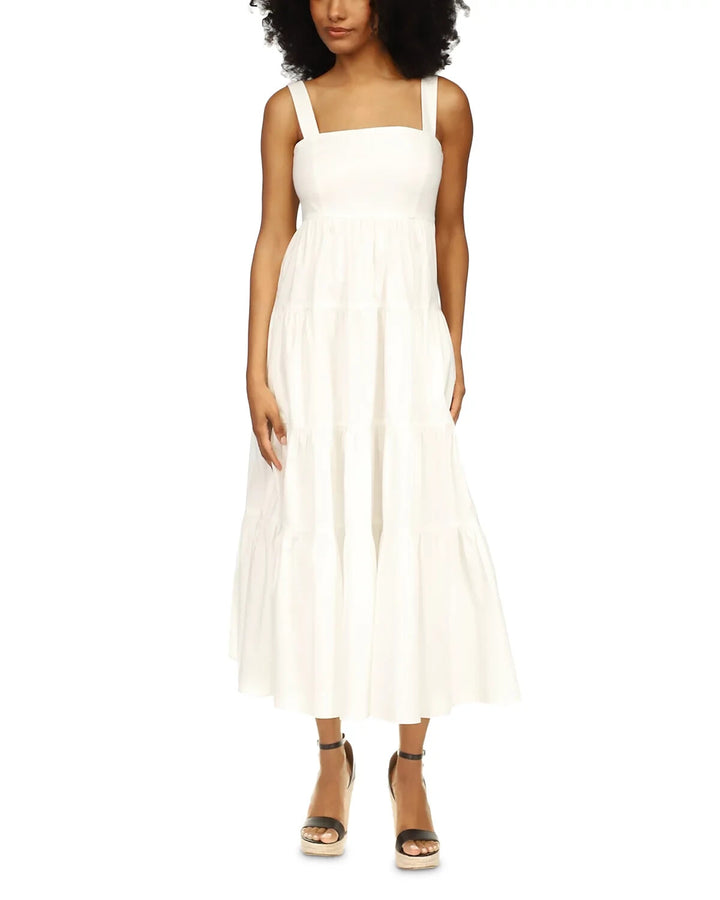 MICHAEL Michael Kors Poplin Tiered Midi Dress MSRP $175