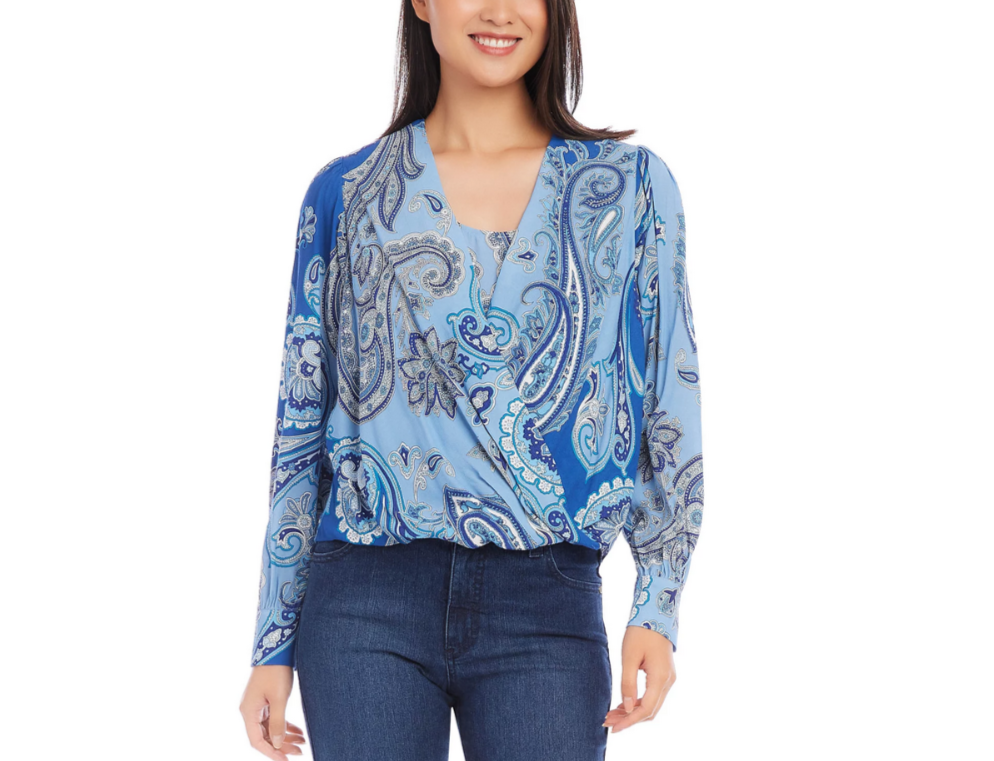Karen Kane Drape Front Top MSRP $158 Size M