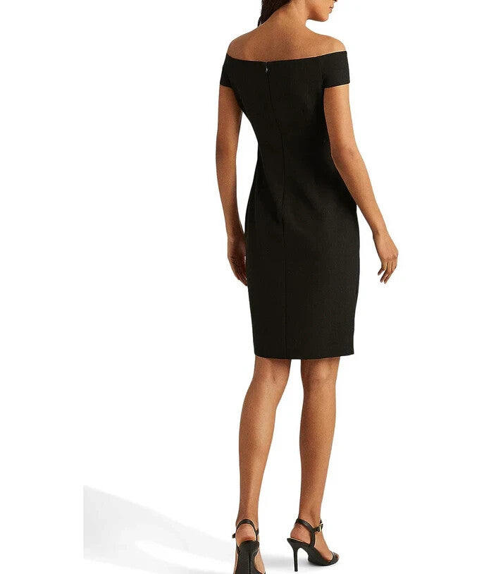 LAUREN Ralph Lauren Crepe Off-the-Shoulder Dress MSRP $175