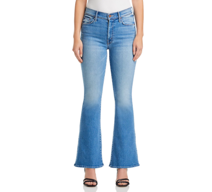 MOTHER Petites The Lil' Weekender Petites High Rise Flared Jeans MSRP $228