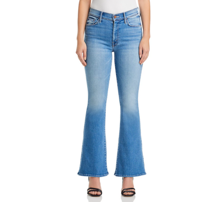 MOTHER Petites The Lil' Weekender Petites High Rise Flared Jeans MSRP $228