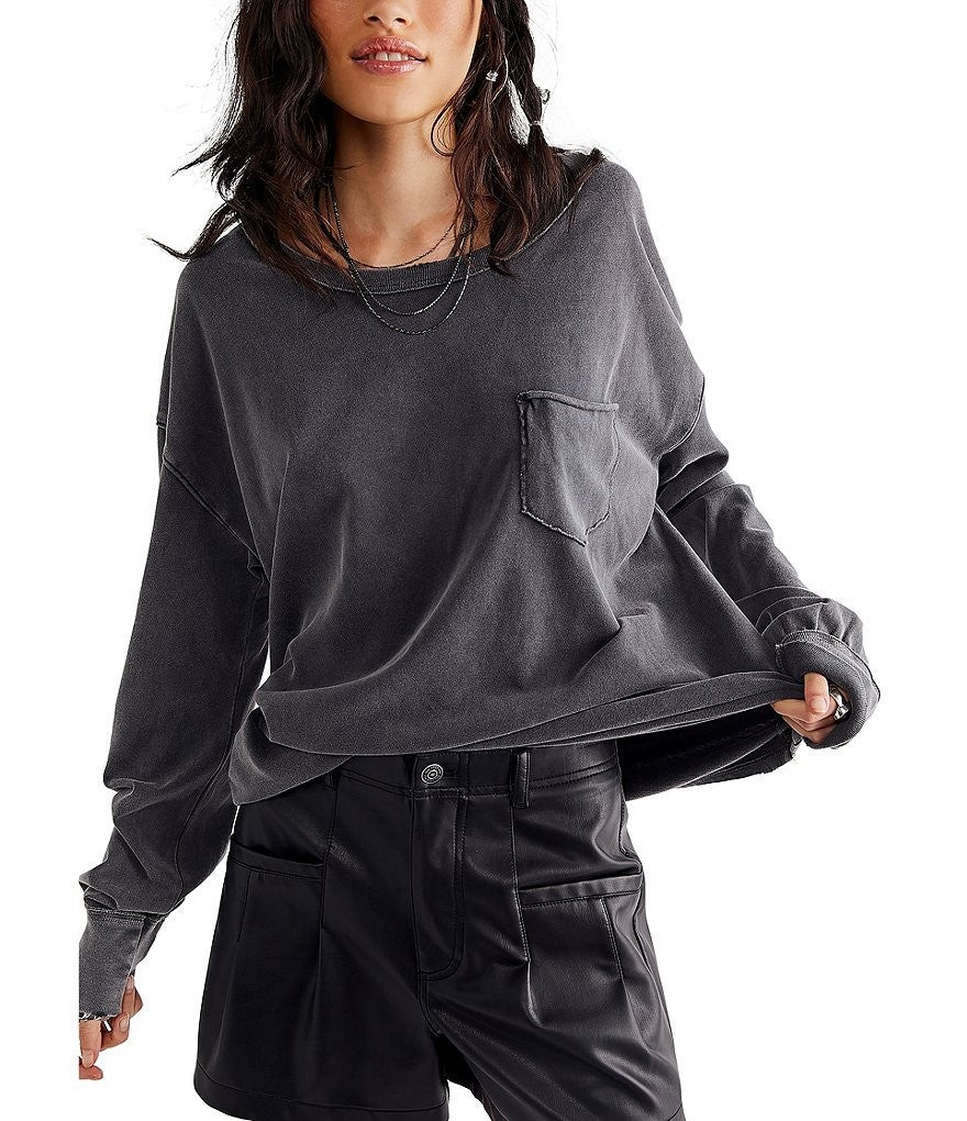 Free People Fade Into You Knit Top MSRP $58