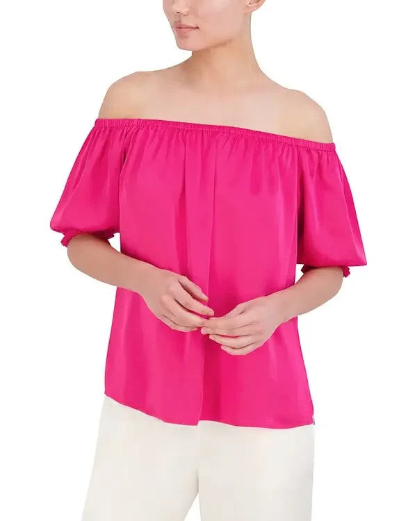 Bcbgmaxazria off-the-shoulder top MSRP $188
