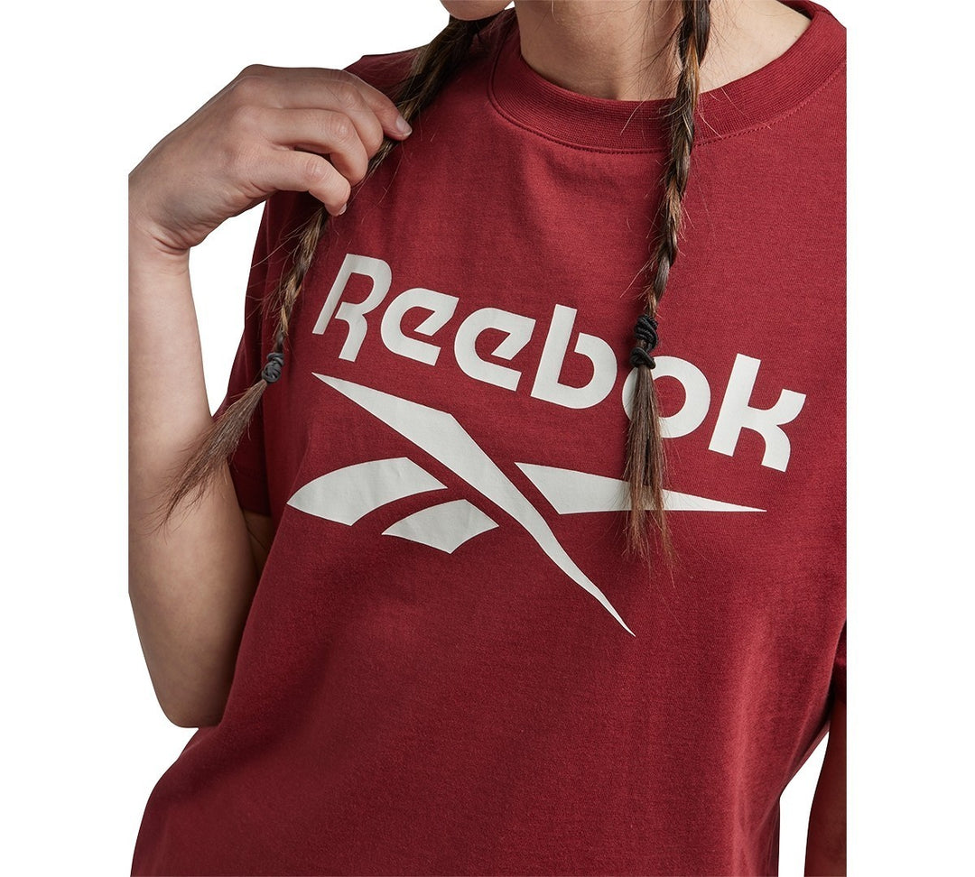 Reebok Women's Identity Cotton Big Logo T-Shirt MSRP $25