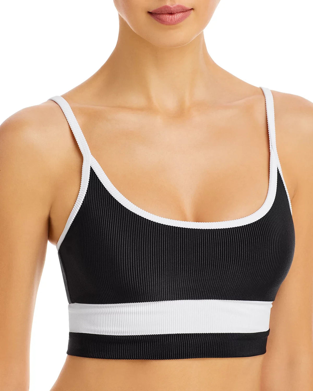 Beach Riot Eva Colorblock Rib Bikini Top MSRP $98