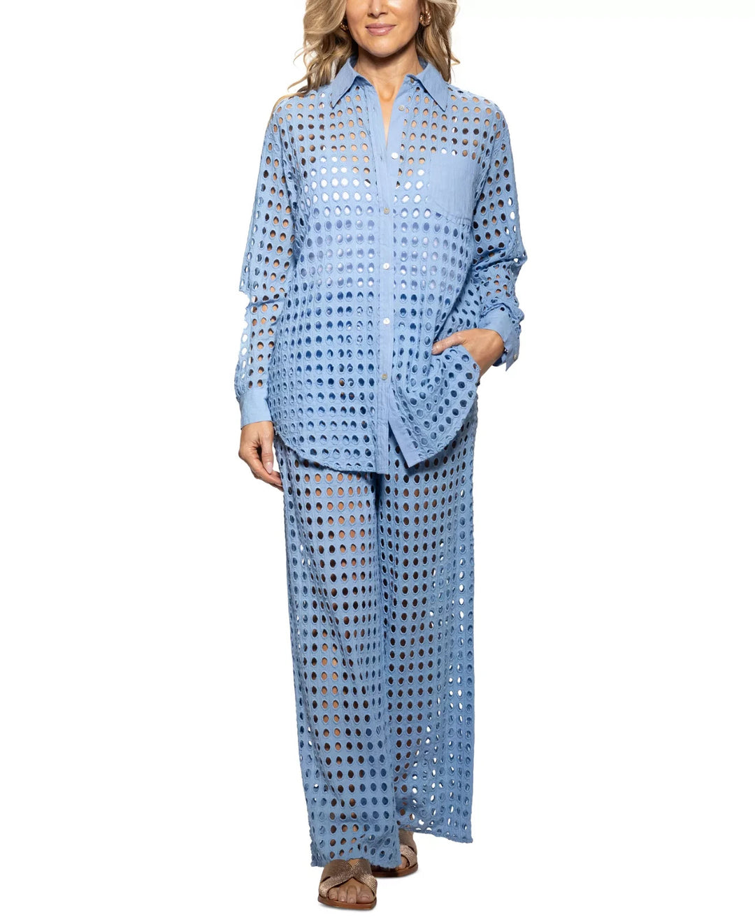 Dotti Openwork Dot Cover-Up Pants MSRP $68