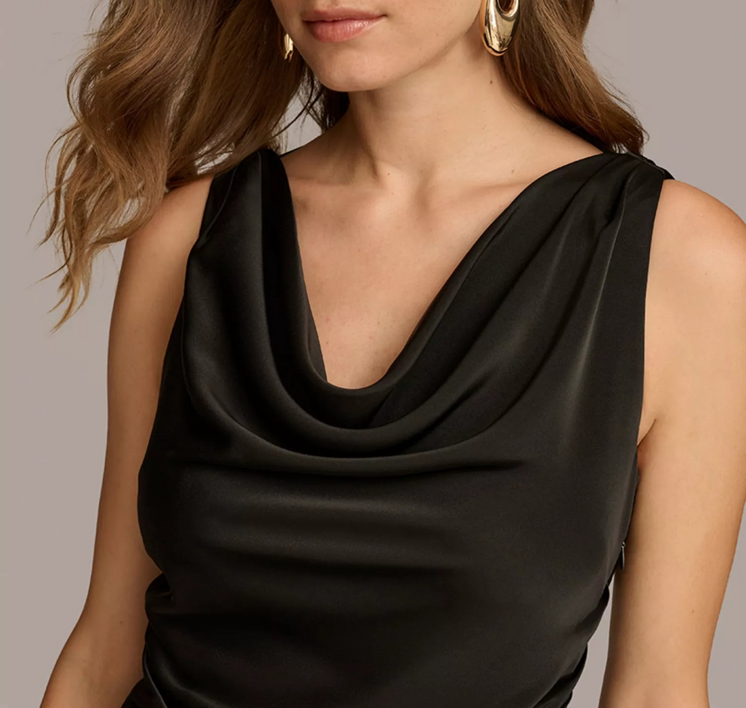 Donna Karan New York Women's Cowlneck Gown MSRP $289