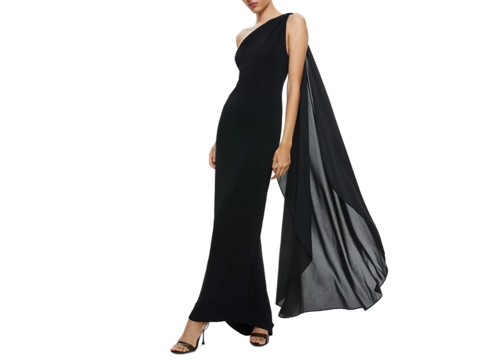 Alice and Olivia Anja One Shoulder Dress MSRP $495