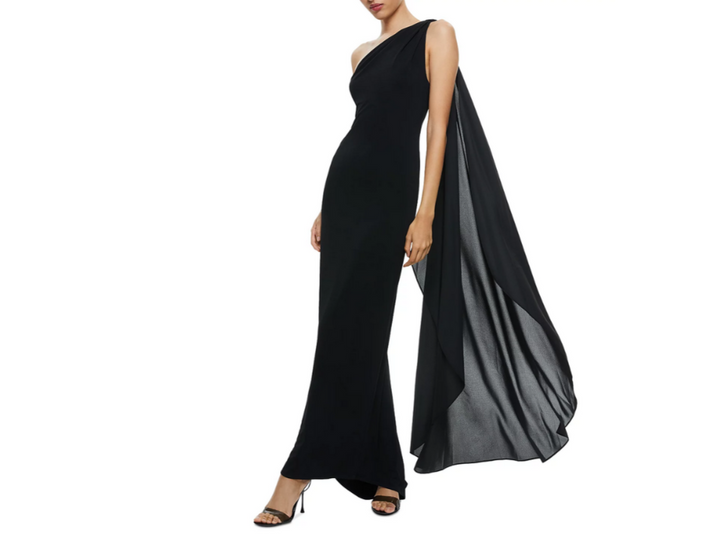 Alice and Olivia Anja One Shoulder Dress MSRP $495