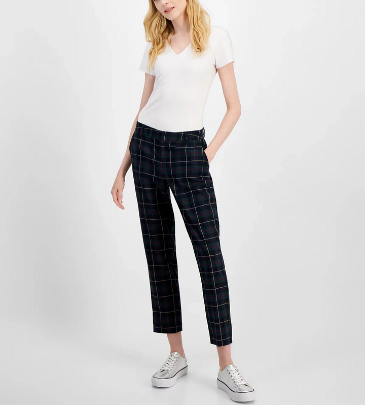 Tommy Hilfiger Hampton Plaid Trousers MSRP $99