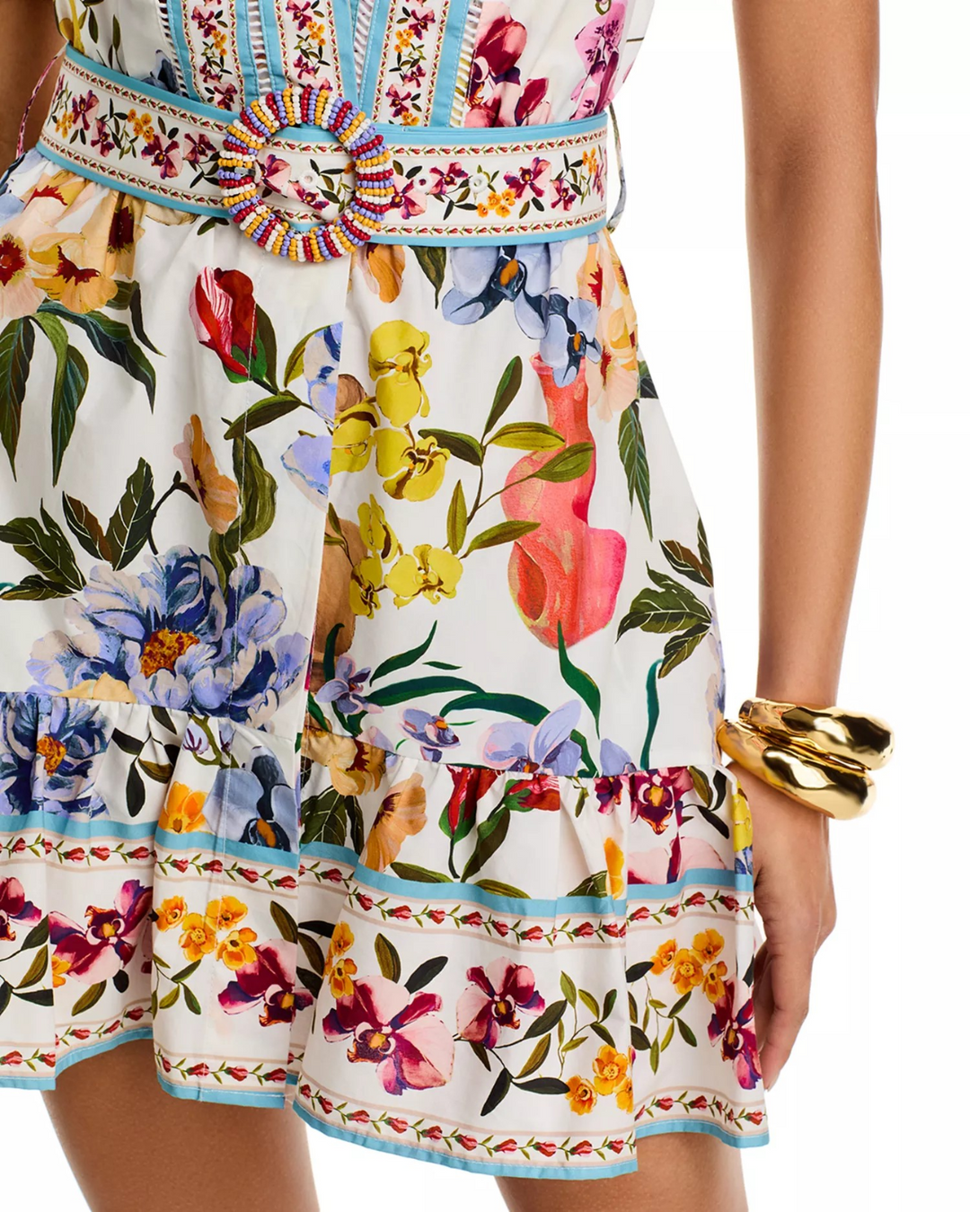 FARM Rio Greek Garden Off-White Mini Dress MSRP $230