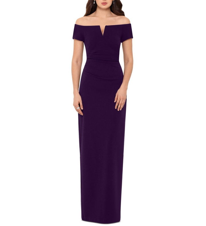XSCAPE Off-The-Shoulder Gown MSRP $159