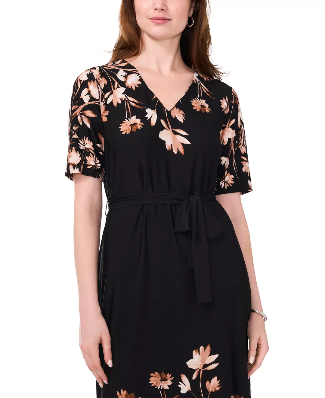MSK Women's Floral-Print Midi Dress MSRP $79