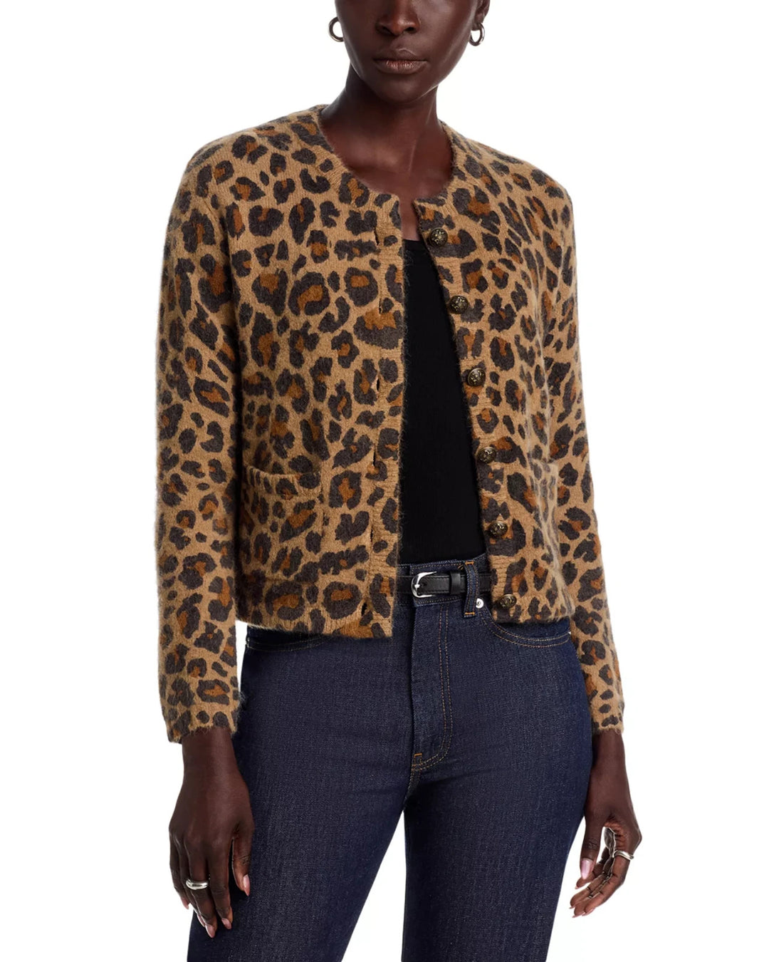 Kobi Halperin Donovan Leopard Print Cardigan MSRP $398