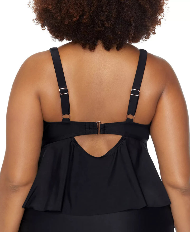 Raisins Curve Trendy Plus Topanga Peplum-Trim Bikini Bra MSRP $58