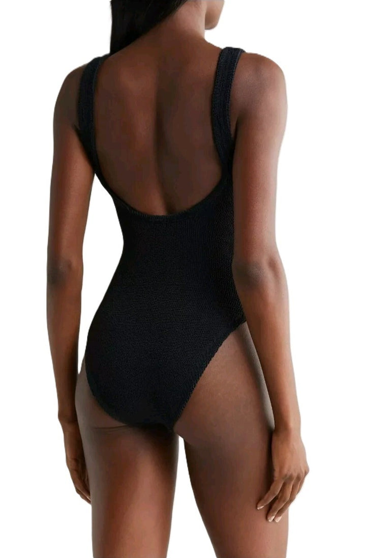 Hunza G Celine Crinkle One Piece Swimsuit MSRP $255