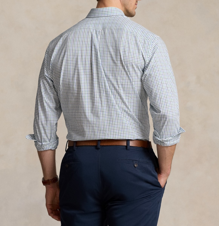 POLO Ralph Lauren Big & Tall Stretch Poplin Shirt MSRP $138