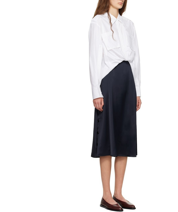 3.1 Phillip Lim  Shirt Combo Slip MIDI Dress MSRP $695
