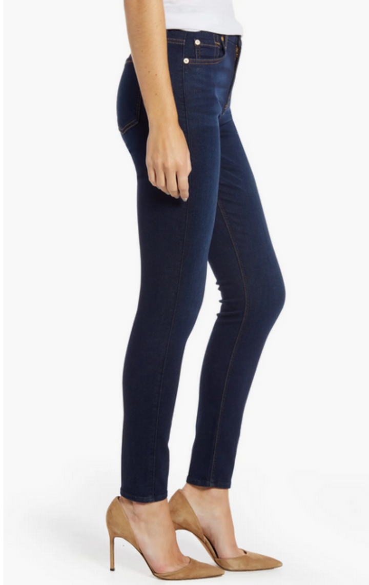 7 For All Mankind Slim Illusion High Rise Ankle Skinny Jeans MSRP $218