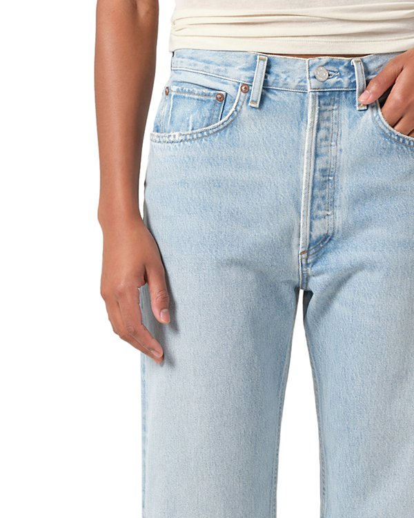 AGOLDE 90's Mid Rise Cropped Straight Leg Jeans MSRP $238