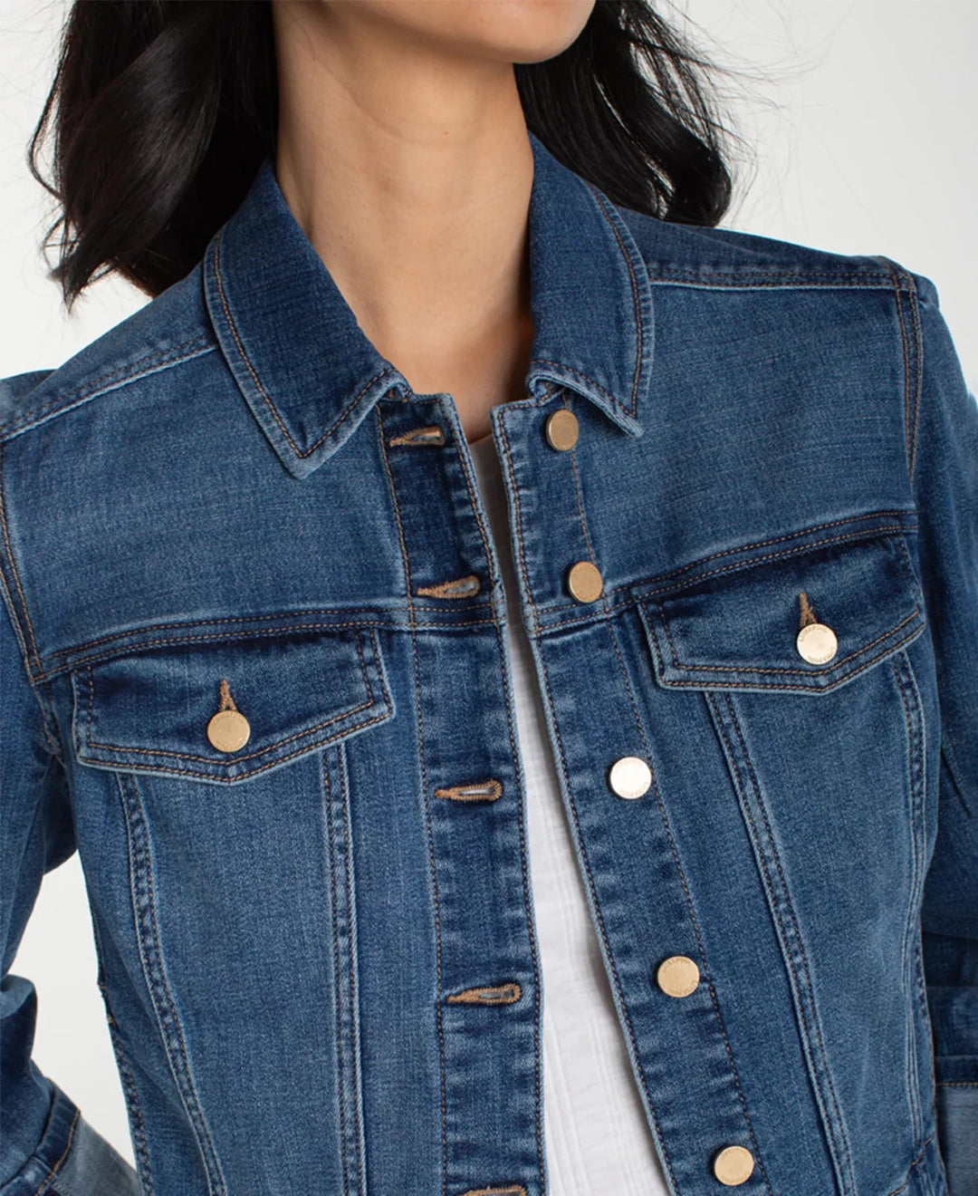 Liverpool Los Angeles Women's Collared Trucker Jacket MSRP $119
