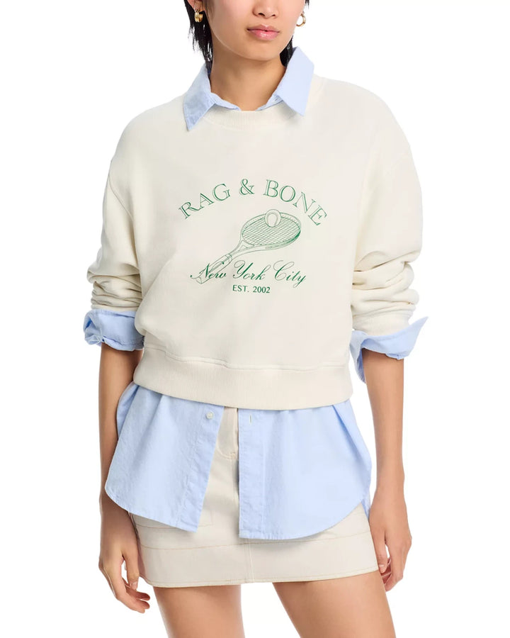rag & bone Racquet Ball Crop Sweatshirt MSRP $228