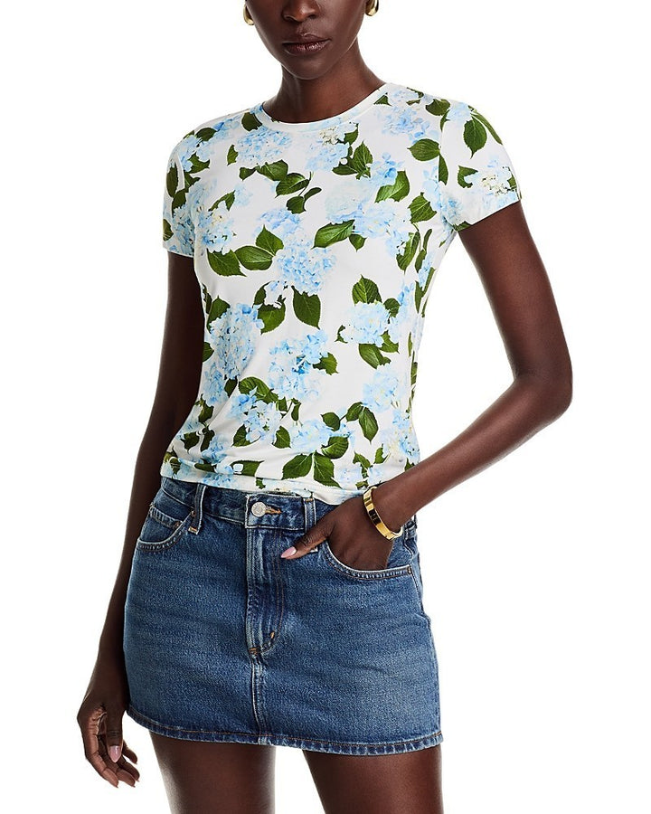 L'Agence Ressi Short-Sleeve Hydrangea Tee MSRP $115