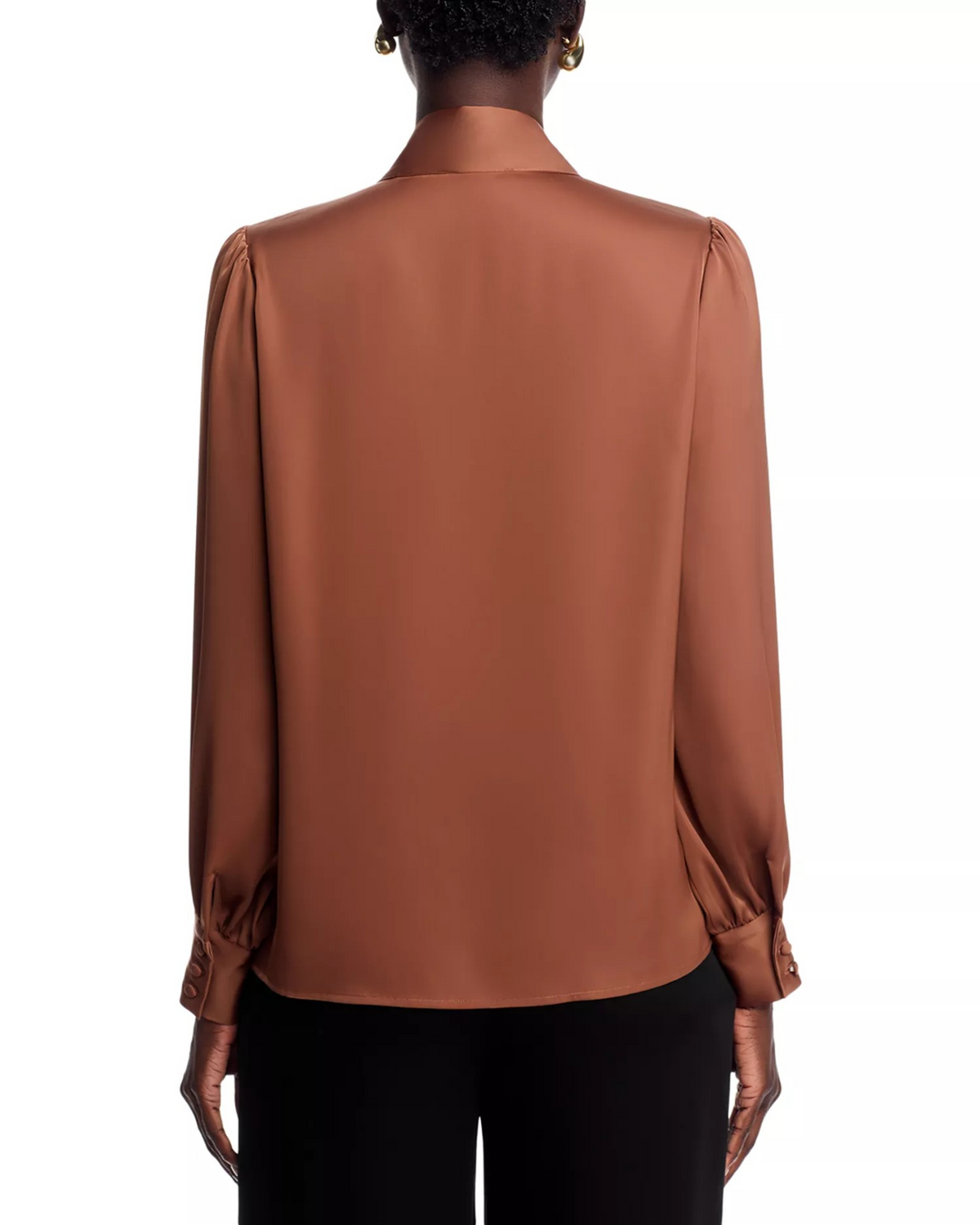 T Tahari Long Sleeve Bow Tie Neck Blouse MSRP $88
