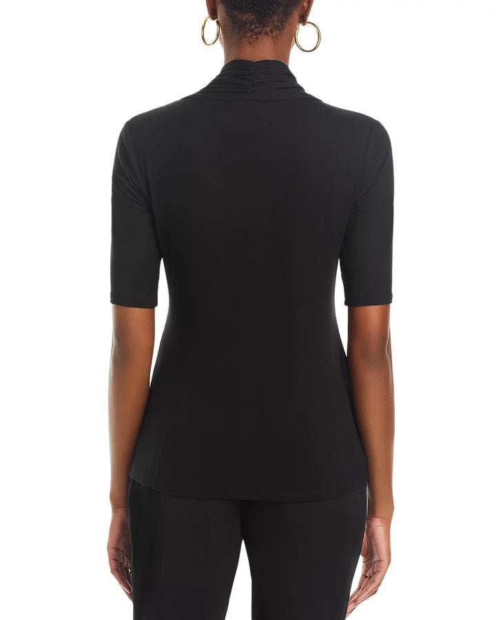 T Tahari Elbow Sleeve Twist Front Top MSRP $58