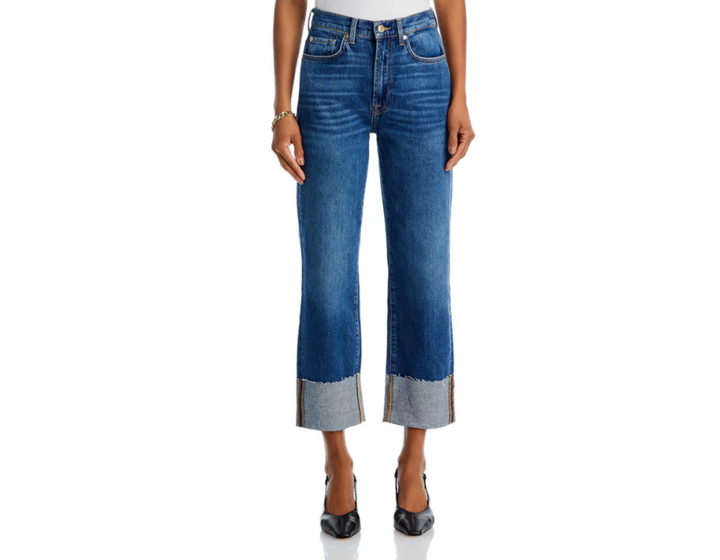 7 For All Mankind Logan High Rise Ankle Stovepipe Jeans MSRP $208