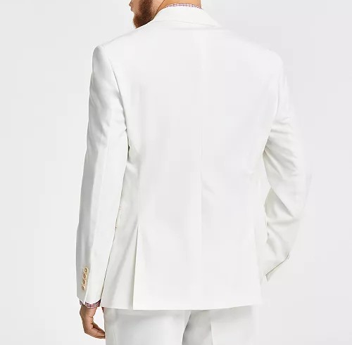 Tayion Collection Men's Classic-Fit Linen Suit Jacket - White MSRP $360