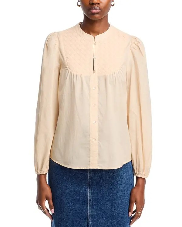 Cupio Lattice Bib Blouse MSRP $89