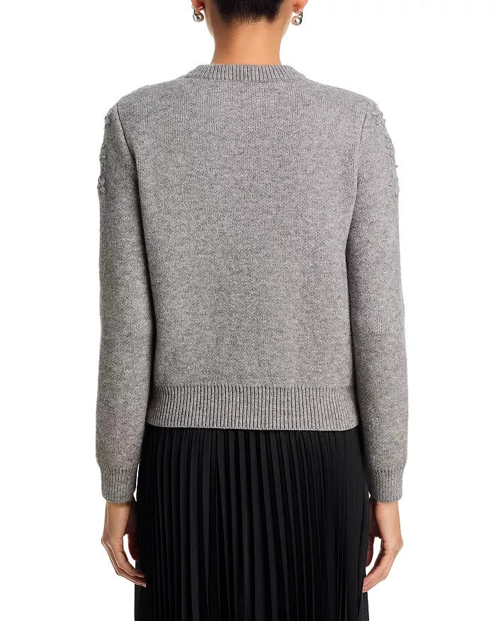 Stellah Floral Embroidered Sweater MSRP $155