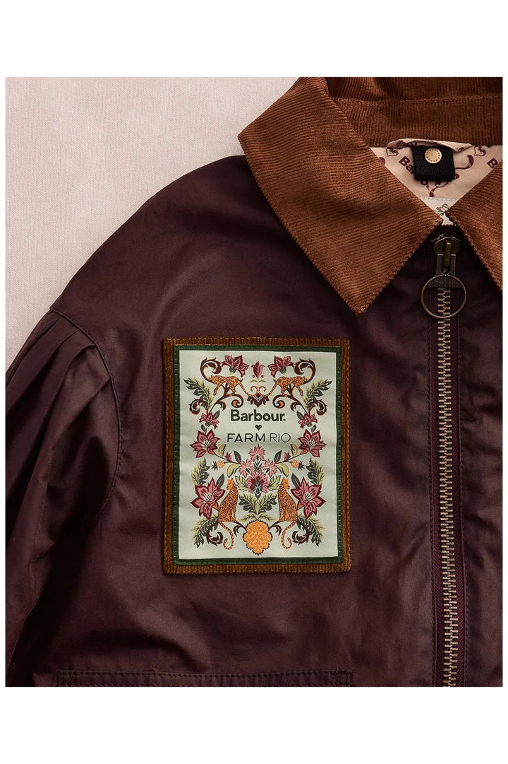 Barbour X Farm Rio Thais Wax Jacket MSRP $720