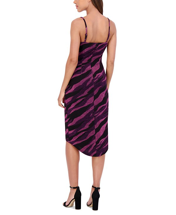 Siena Women's Wavy-Print Tulip-Hem Bodycon Dress MSRP $128