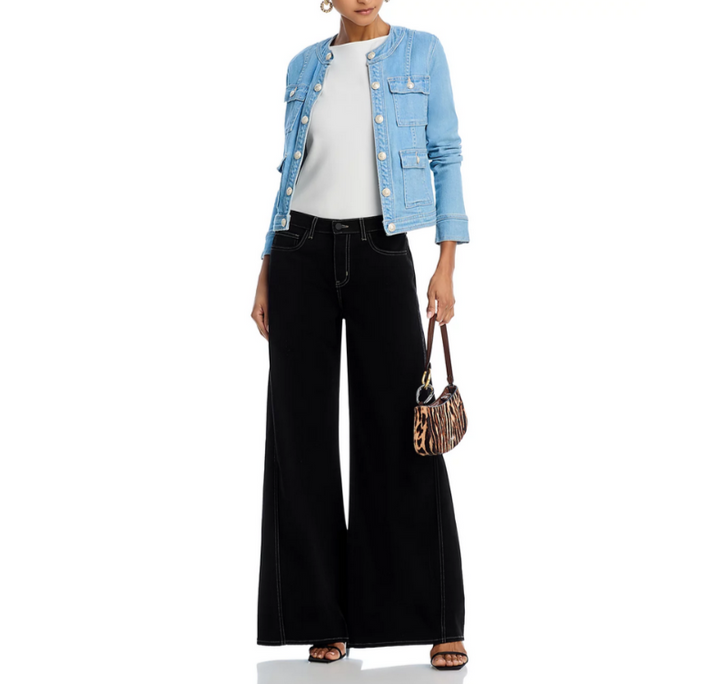 L'AGENCE Beau High Rise T Seam Wide Leg Jeans MSRP $275