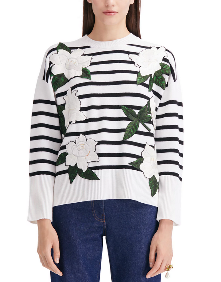 Oscar de la Renta Crewneck Sweater 4A 947